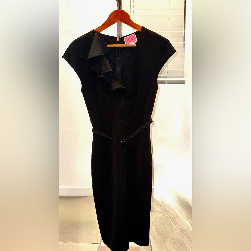 Kate Spade ruffle matte crepe dress Size 2